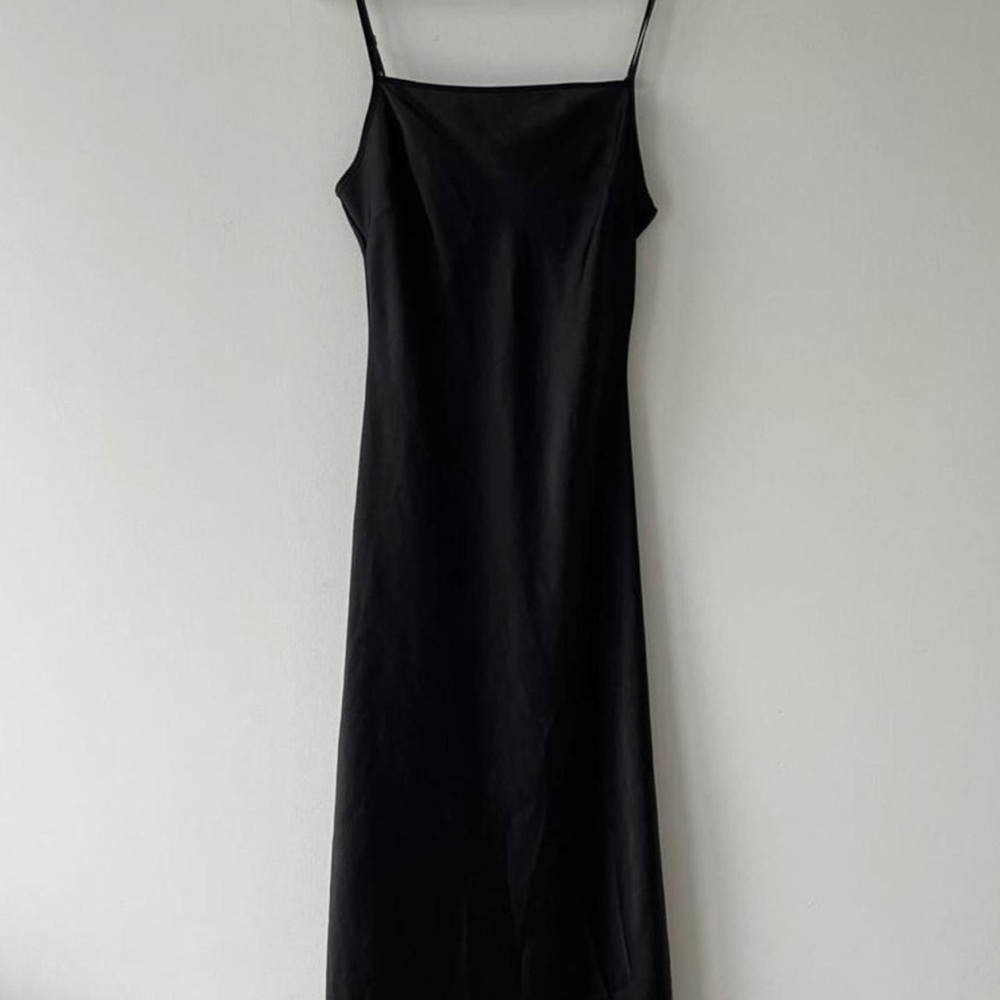 aritzia black slip dress